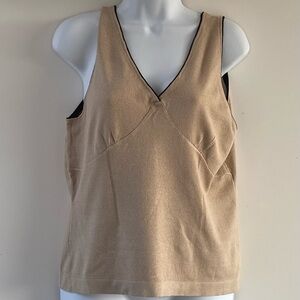 Willi Smith Tan Sleeveless Bustier Tank Top